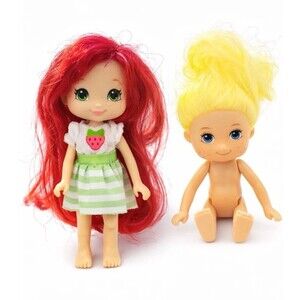 Strawberry Shortcake & Lemon Meringue Mini Dolls Berry Bitty Hasbro Lot 2